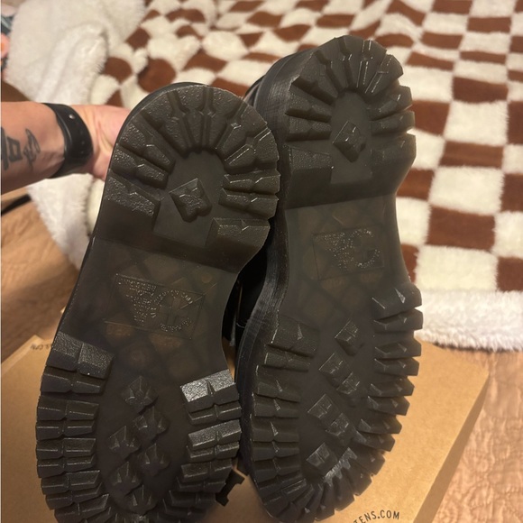 Dr. Martens Glossy Black Boots with Satin Ribbon - Picture 8 of 10